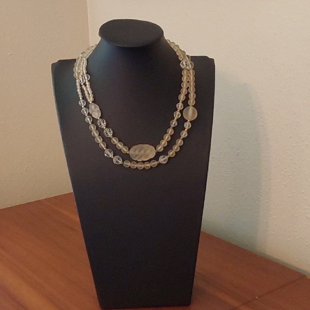 Antique Elegant Glass Beaded Necklace